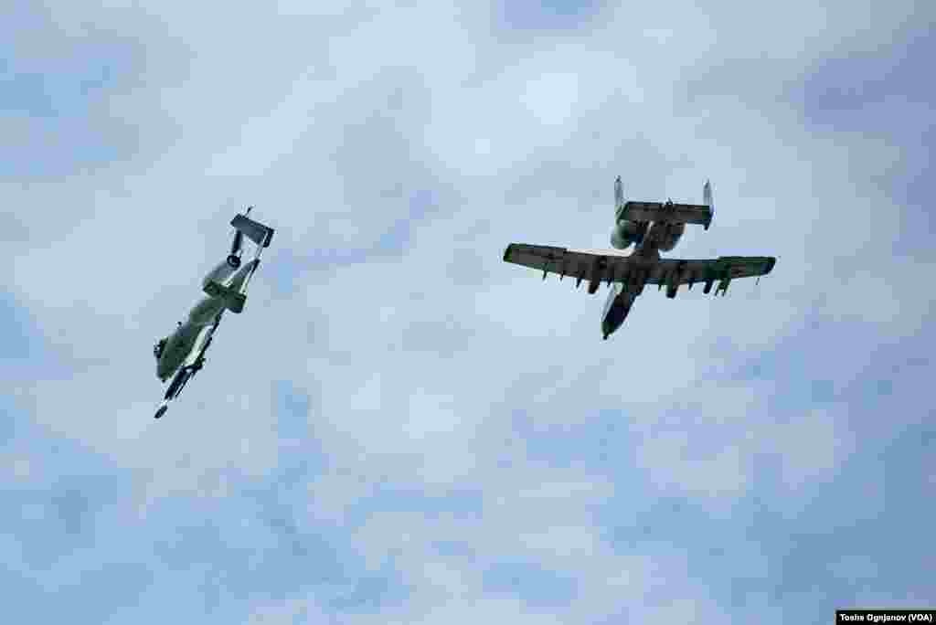 Exhibition of helicopters and jet planes at open day of the NATO drill &quot;Swift Response 22&quot;, near Skopje, North Macedonia