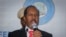 Hassan Sheikh Mohamud speaks after his election win at the Halane military camp in Mogadishu, Somalia, May 15, 2022. 