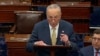 In this image from Senate Television, Senate Majority Leader Chuck Schumer of New York, speak on the Senate floor, May 25, 2022 at the Capitol in Washington. 