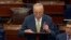 In this image from Senate Television, Senate Majority Leader Chuck Schumer of New York, speak on the Senate floor, May 25, 2022 at the Capitol in Washington. 