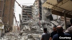 فرو ریختن برج دوقلوی متروپل در آبادان - دوشنبه دوم خرداد