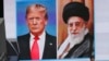 Rais Donald Trump na Kiongozi wa Iran Ayatollah Ali Khamenei
