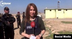 모술 탈환작전 취재중 숨진 현지방송의 종군 여기자. (소셜미디어 캡쳐)