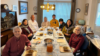 The Pennsylvania family of Judith Samkoff, front right, invited an Afghan refugee family to join them for their first Thanksgiving in the United States. (Photo courtesy of the Jewish Federations of North America)