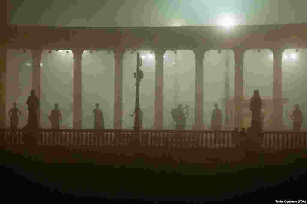 Pollution and fog in Skopje, first day and evening of 2023