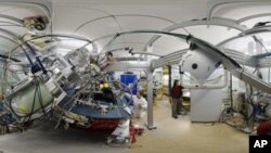 FILE - A view inside the Laue–Langevin institute in Grenoble, France, where a recent effort to prove the existence of "sterile neutrinos" came up short. 