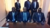 Le président de l’Assemblée nationale, Aubin Minaku, à gauche, le Premier ministre Samy Badibanga, au centre, et le Directeur de cabinet du président Joseph Kabila, Néhémie Mwilanya, présents au lancement du dialogue politique, à Kinshasa, RDC, 8 décembre 2016.