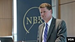 랜달 슈라이버 미국 국방부 동아태 차관보가 7일 조지 워싱턴대학교에서 열린 아시아 안보 토론회에서 연설했다.