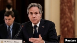 资料照：美国国务卿布林肯 （2022年4月11日）