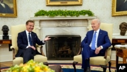 美国总统乔·拜登2023年7月5日在白宫接待瑞典首相乌尔夫·克里斯特松（Ulf Kristersson）来访。（美联社）