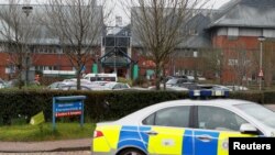 Vue de l'hôpital de Salisbury ou Sergei Skripal est soigné, Angleterre, le 10 avril 2018
