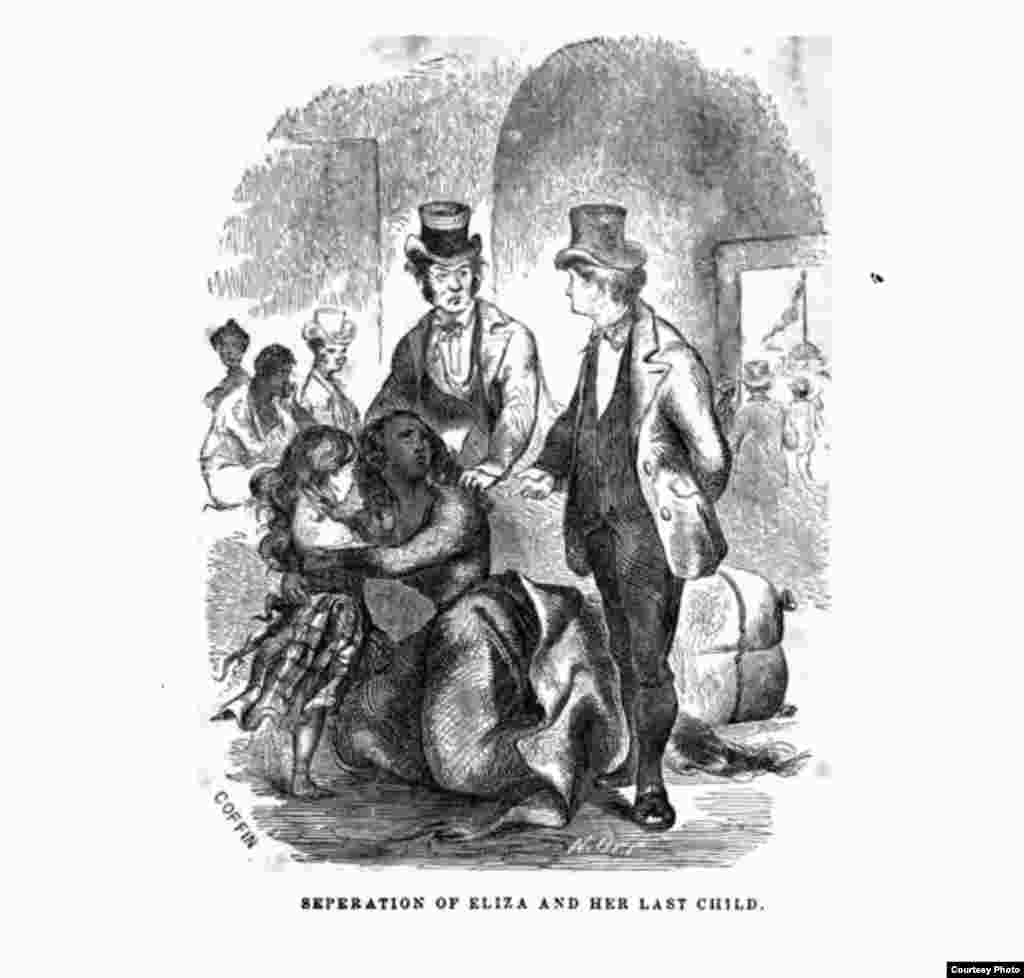 A woodblock print from the original 1853 publication of Twelve Years a Slave. 