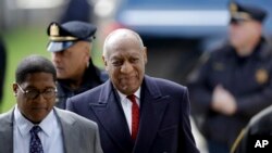 Bill Cosby arrives for his sexual assault trial at the Montgomery County Courthouse in Norristown, Pennsylvania, April 20, 2018.