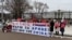 USA, Washington, protest of the Serbian diaspora in front of the White house