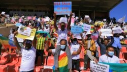 ኢትዮጵያዊያን ንውሳነ እገዳ ቪዛ ኣሜሪካ ብምቅዋም ኣብ ዝተፈላለዩ ከተማታት'ታ ሃገር ሰልፊ አካይዶም