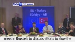 VOA60 World - EU and Turkey discuss migrant flow