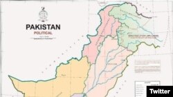 د پاکستان د وزيراعظم د دفتر له اړخه شوي يو ټويټ کې دغه سياسي نقشه کې د هند د انتظام لاندې کشمير د لانجمنې سيمي په توګه ياد شوی او وېل شوي چې د دغه سيمې فېصله به د ملګري ملتونو د قراردادونو تر مخه کيږي