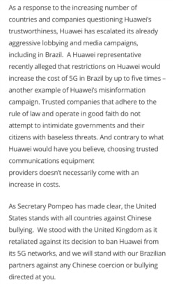 国务次卿克拉奇力劝巴西加入全球净网行动。（图片来源于美国国务院网页）