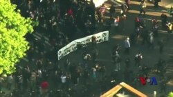 各地活动人士五一节上街抗议 其间发生暴力