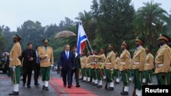 Le Premier ministre israélien Benjamin Netanyahu au Palais national à Addis Ababa, Ethiopie, le 7 juillet 2016.