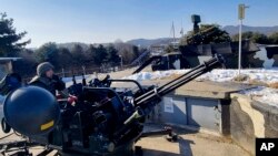 지난달 29일 한국 양주에서 한국군이 북한의 무인기 침범에 대응한 훈련을 실시했다.