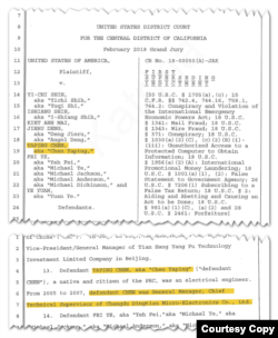 陈亚平2018年在美国被起诉（法庭公开资料）