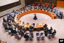 지난달 25일 유엔 안보리에서 북한의 신형 대륙간탄도미사일 발사 대응 방안을 논의했다.