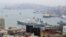 A view of the far-eastern Russian port of Vladivostok from an observation point on April 23, 2019.