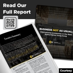 香港民主委员会（HKDC）发表最新研究报告后，其网站在香港无法开启。（郭凤仪提供