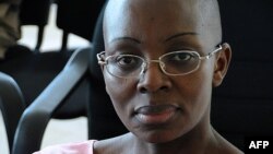 A file picture taken on November 10, 2011 shows Rwandan opposition leader Victoire Ingabire at the Rwandan High Court in Kigali. 