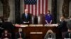 U.S. Vice President Mike Pence and Speaker of the House Nancy Pelosi (D-CA) take part in a joint session of Congress to certify the 2020 election results at the U.S. Capitol in Washington, Jan. 6, 2021. 