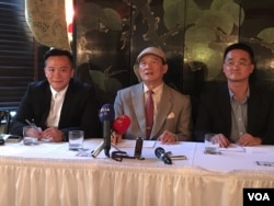 台湾联合国宣达团记者会 （中间为蔡明宪）