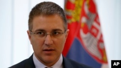 Nebojša Stefanović, ministar policije u Vladi Srbije (AP Photo/Darko Vojinovic)