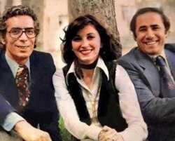 از راست: پرویز صیاد، مری آپیک و نوذر آزادی