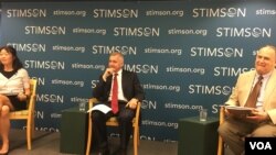 史汀生中心举行台海两岸关系座谈会（美国之音钟辰芳拍摄）