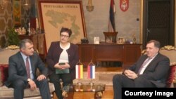 An Israeli drone flies over Gaza City.