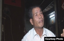 乌坎村村民庄松坤。他是庄烈宏的父亲，因“聚众扰乱交通秩序罪”被判处三年徒刑（庄烈宏提供）