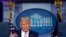 President Donald Trump speaks during a news conference at the White House, Aug. 19, 2020, in Washington. 