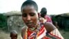 A Maasai woman in her traditional village in northern Tanzania