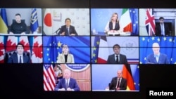 G7领导人和乌克兰总统泽连斯基2023年12月6日举行虚拟会议。