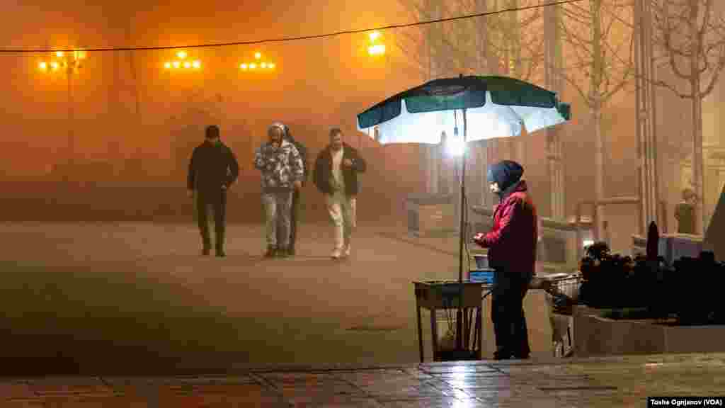 Pollution and fog in Skopje, first day and evening of 2023