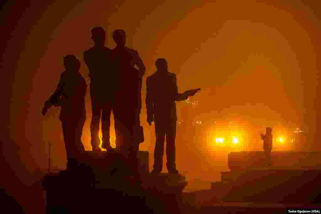 Pollution and fog in Skopje, first day and evening of 2023