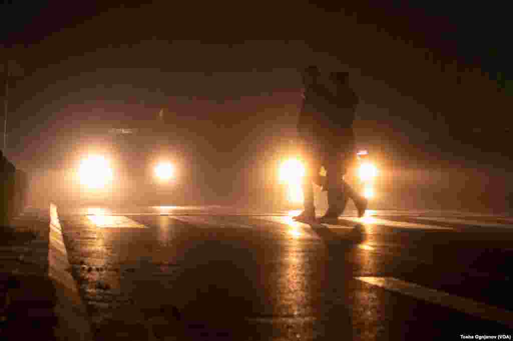 Pollution and fog in Skopje, first day and evening of 2023