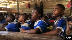 FILE - Students are seen in a classroom at a school in Souza, Cameroon, on Dec. 1, 2021.