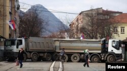 科索沃塞尔维亚人架设的路障（2022年12月28日）