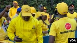 FILE: Amalunga ebandla leCitizens Coalition for Change abatshengisele eNew York ngoMgqibelo, Mpandula 24, 2022