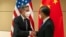 U.S. Secretary of State Antony Blinken meets with China's Foreign Minister Wang Yi during the 77th United Nations General Assembly on Sept. 23, 2022. 
