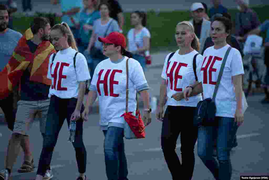Ninth days of rallies in Skopje against the French proposal for start of EU negotiations, Skopje, North Macedonia