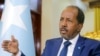 FILE — Somalia's President Hassan Sheikh Mohamud speaks during a Reuters interview in Mogadishu, Somalia, May 28, 2022. He said military operations against al-Shabab will not stop until Somalia achieves "final victory."