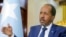 FILE — Somalia's President Hassan Sheikh Mohamud speaks during a Reuters interview in Mogadishu, Somalia, May 28, 2022. He said military operations against al-Shabab will not stop until Somalia achieves "final victory."